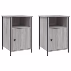 VidaXL 825920, Oak, Iron, Wood, 400 mm, 420 mm, 600 mm, 2 pc(s)