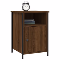vidaXL Bedside Cabinet Bedside Table Side Table Sonoma Oak Engineered Wood - brown oak