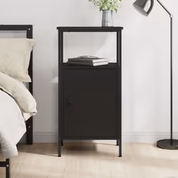 VidaXL 825923 nightstand/bedside table Black