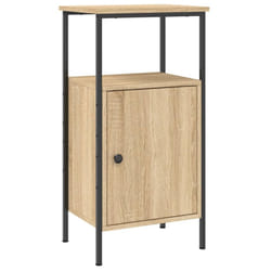 vidaXL Bedside Cabinet Side Bed Table Nightstand Sonoma Oak Engineered Wood - sonoma oak