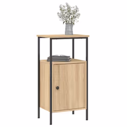 vidaXL Bedside Cabinet Side Bed Table Nightstand Sonoma Oak Engineered Wood - sonoma oak