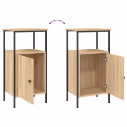 vidaXL Bedside Cabinet Side Bed Table Nightstand Sonoma Oak Engineered Wood - sonoma oak - Additional view 8