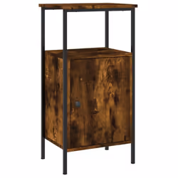 vidaXL Bedside Cabinet Side Bed Table Nightstand Sonoma Oak Engineered Wood - smoked oak