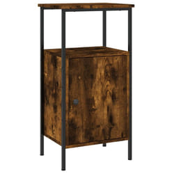vidaXL Bedside Cabinet Side Bed Table Nightstand Sonoma Oak Engineered Wood - smoked oak