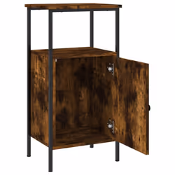 vidaXL Bedside Cabinets Side Table Nightstand 2 pcs Sonoma Oak Engineered Wood - smoked oak, 2 pcs - Additional view 6