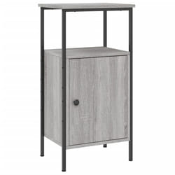 vidaXL Bedside Cabinet Side Bed Table Nightstand Sonoma Oak Engineered Wood - grey sonoma
