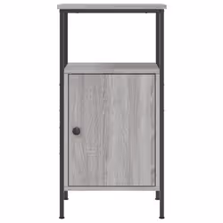 vidaXL Bedside Cabinet Side Bed Table Nightstand Sonoma Oak Engineered Wood - grey sonoma - Additional view 4