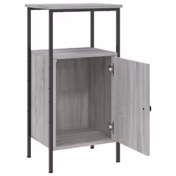 vidaXL Bedside Cabinet Side Bed Table Nightstand Sonoma Oak Engineered Wood - grey sonoma - Additional view 5
