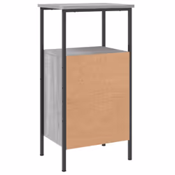 vidaXL Bedside Cabinet Side Bed Table Nightstand Sonoma Oak Engineered Wood - grey sonoma - Additional view 7