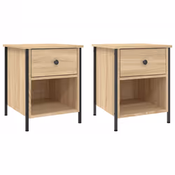 VidaXL 825936, Oak, Iron, Wood, 400 mm, 420 mm, 500 mm, 2 pc(s)