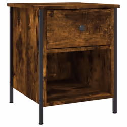 vidaXL Bedside Cabinets Nightstand Bed Table 2 pcs Sonoma Oak Engineered Wood - smoked oak, 2 pcs