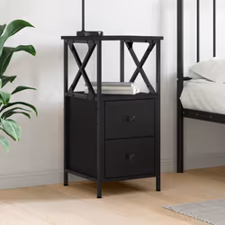 VidaXL 825943 nightstand/bedside table Black - Additional view 2