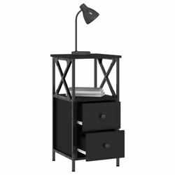 VidaXL 825943 nightstand/bedside table Black - Additional view 4