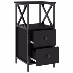 VidaXL 825943 nightstand/bedside table Black - Additional view 5