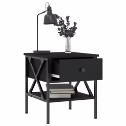 VidaXL 825953 nightstand/bedside table Black - Additional view 4