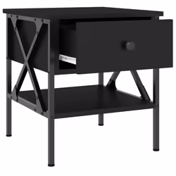 VidaXL 825953 nightstand/bedside table Black - Additional view 6