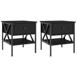 VidaXL 825954 nightstand/bedside table Black