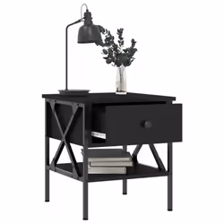 VidaXL 825954 nightstand/bedside table Black - Additional view 4