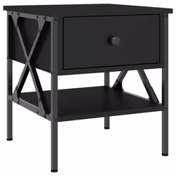 VidaXL 825954 nightstand/bedside table Black - Additional view 5