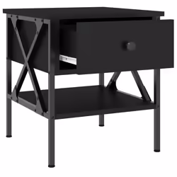 VidaXL 825954 nightstand/bedside table Black - Additional view 7
