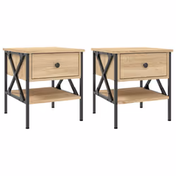 VidaXL 825956, Oak, Iron, Wood, 400 mm, 420 mm, 450 mm, 2 pc(s)