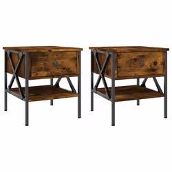 VidaXL 825958, Oak, Iron, Wood, 400 mm, 420 mm, 450 mm, 2 pc(s)