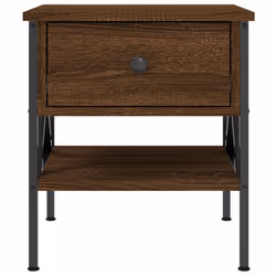vidaXL Bedside Tables Side Table Nightstand 2 pcs Brown Oak Engineered Wood - Additional view 5