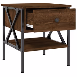 vidaXL Bedside Tables Side Table Nightstand 2 pcs Brown Oak Engineered Wood - Additional view 6