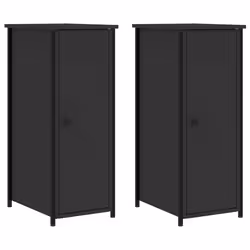 VidaXL 825964, Black, Iron, Wood, 320 mm, 420 mm, 800 mm, 2 pc(s)