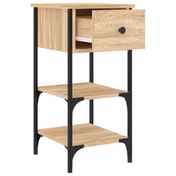 vidaXL Bedside Cabinets Side Table Nightstand Bedside Table Engineered Wood - sonoma oak, 2 pcs - Additional view 5