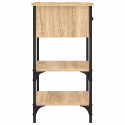 vidaXL Bedside Cabinets Side Table Nightstand Bedside Table Engineered Wood - sonoma oak, 2 pcs - Additional view 7