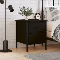 VidaXL 825983 nightstand/bedside table Black