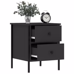 VidaXL 825984 nightstand/bedside table Black - Additional view 4