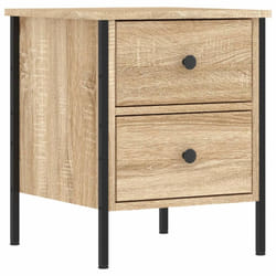 vidaXL Bedside Cabinets Side Table Nightstand Bedside Table Engineered Wood - sonoma oak