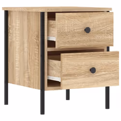 vidaXL Bedside Cabinets Side Table Nightstand Bedside Table Engineered Wood - sonoma oak