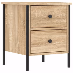 vidaXL Bedside Cabinets Side Table Nightstand Bedside Table Engineered Wood - sonoma oak - Additional view 9