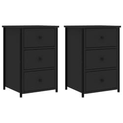 VidaXL 825994 nightstand/bedside table Black