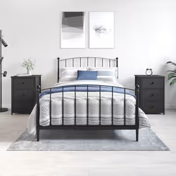 VidaXL 825994 nightstand/bedside table Black