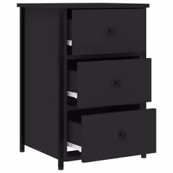 VidaXL 825994 nightstand/bedside table Black - Additional view 7