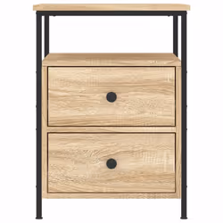 vidaXL Bedside Cabinets Nightstand Bed Table 2 pcs Sonoma Oak Engineered Wood - sonoma oak - Additional view 5