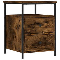 vidaXL Bedside Cabinet Bedside Table Side Table Smoked Oak Engineered Wood - smoked oak