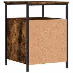vidaXL Bedside Cabinet Bedside Table Side Table Smoked Oak Engineered Wood - smoked oak - Additional view 7