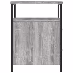 vidaXL Bedside Cabinets Nightstand Bed Table 2 pcs Sonoma Oak Engineered Wood - grey sonoma - Additional view 7