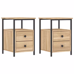 VidaXL 826016, Oak, Iron, Wood, 340 mm, 355 mm, 500 mm, 2 pc(s)