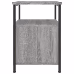 vidaXL Bedside Cabinet Bedside Table Telephone Table Black Engineered Wood - grey sonoma - Additional view 6