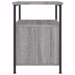 vidaXL Bedside Cabinets Nightstand Bed Table 2 pcs Sonoma Oak Engineered Wood - grey sonoma - Additional view 7