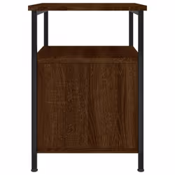 vidaXL Bedside Cabinets Nightstand Bed Table 2 pcs Sonoma Oak Engineered Wood - brown oak - Additional view 7