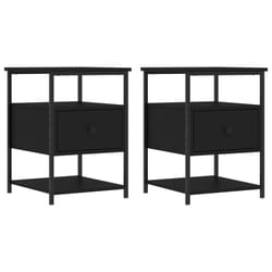 VidaXL 826024 nightstand/bedside table Black