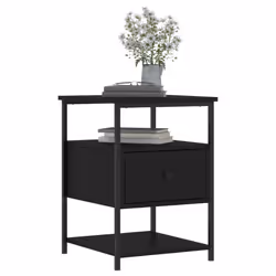 VidaXL 826024 nightstand/bedside table Black - Additional view 4