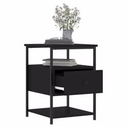 VidaXL 826024 nightstand/bedside table Black - Additional view 5